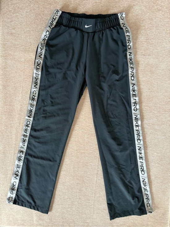 Nike Pants - Y2K 90s Nike Pro Training Black Tear-Away Side Snap Athletic Warm-Up Pants
